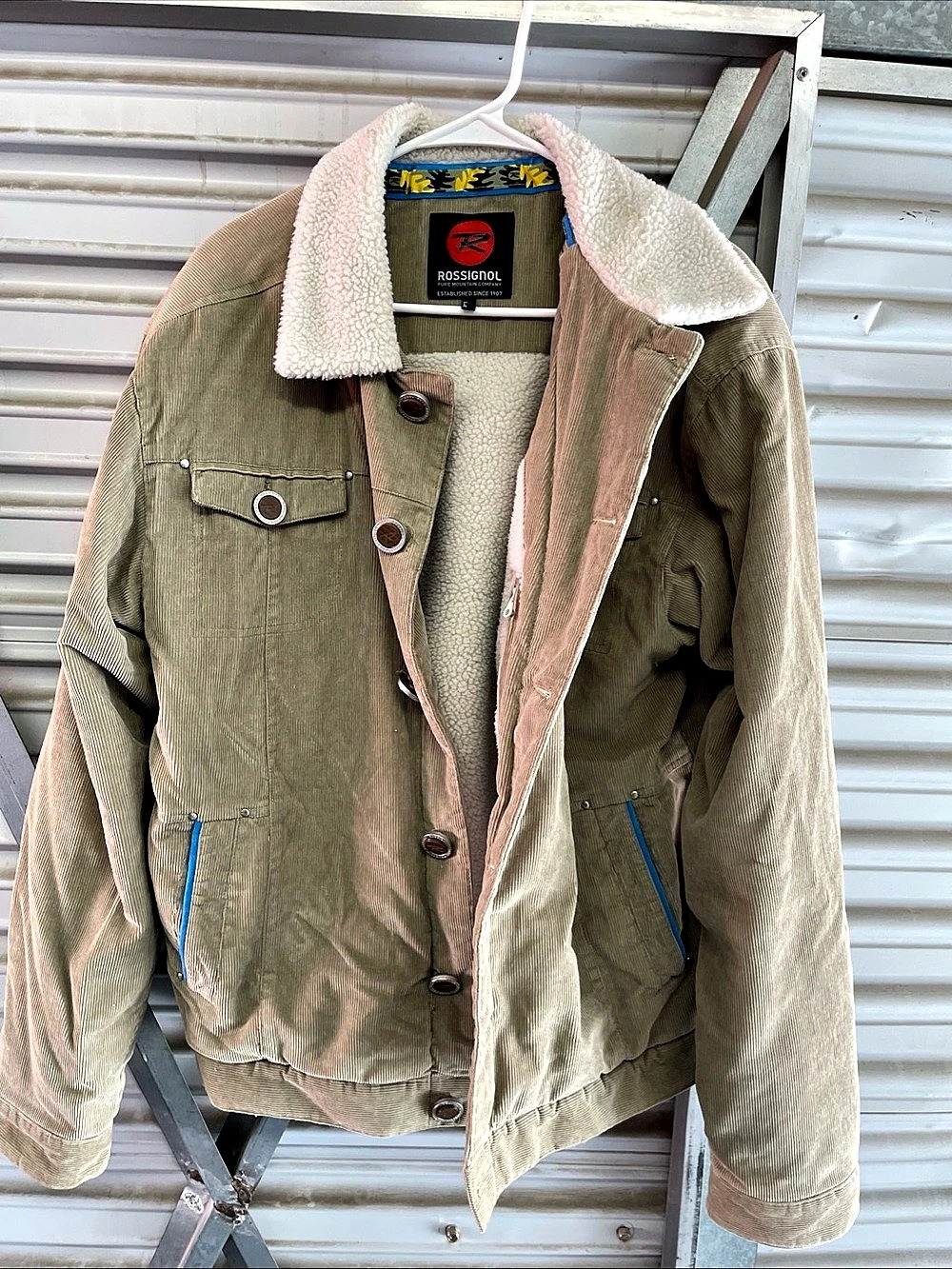 Rossignol Sherpa-Lined Corduroy Jacket in Tan Size Large